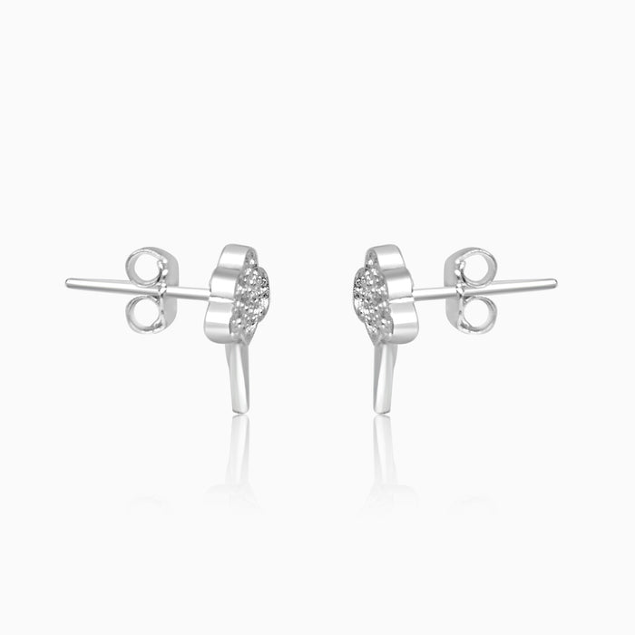 Silver Sparkling Thunder Earrings