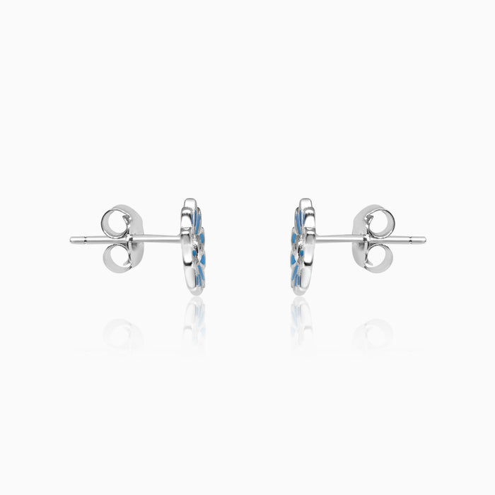 SIlver Sparkling Morning Flower Earrings