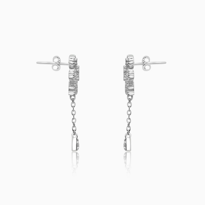 Silver Sparkle Fantasy with Danglers Earrings