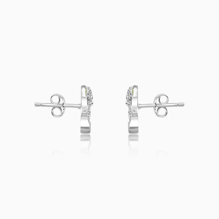 Silver Sparkling Sea Horse Earrings