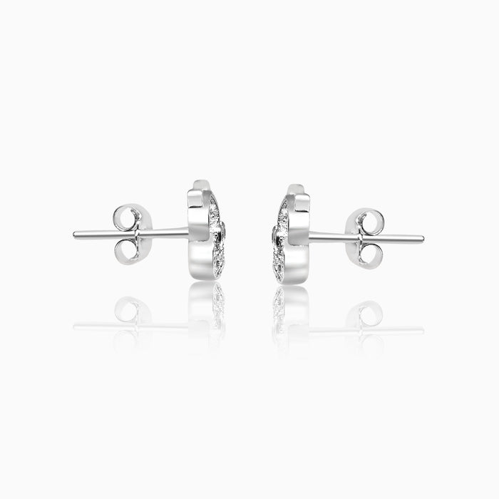 Silver Sparkling Hamster Earrings