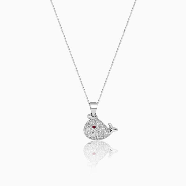 Silver Sparkling Nemo Fish Pendant