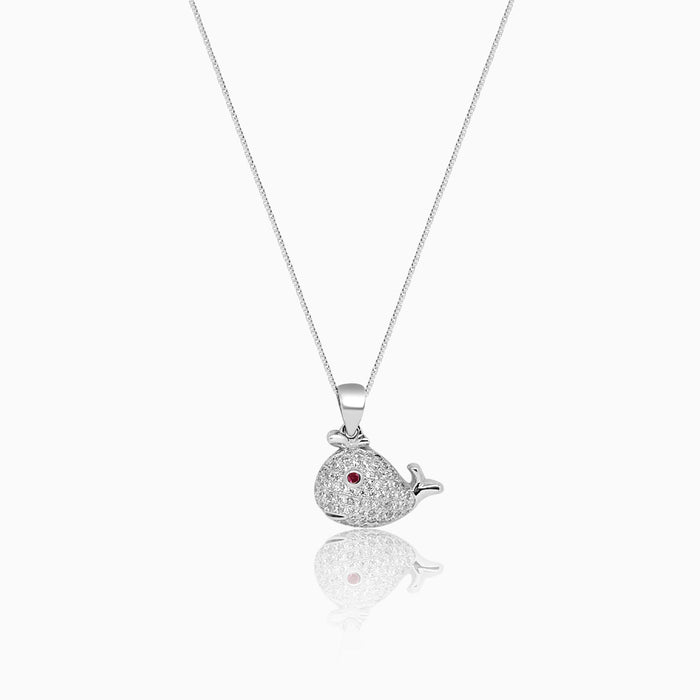 Silver Sparkling Nemo Fish Pendant