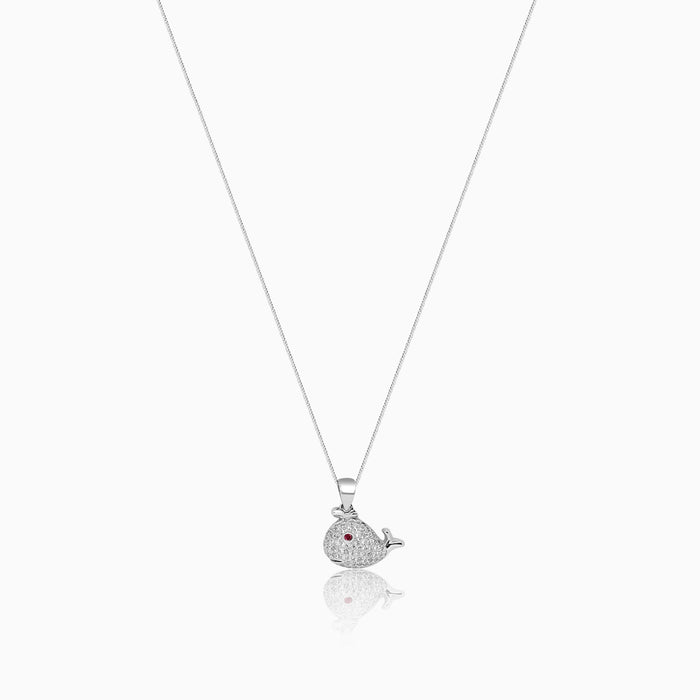 Silver Sparkling Nemo Fish Pendant