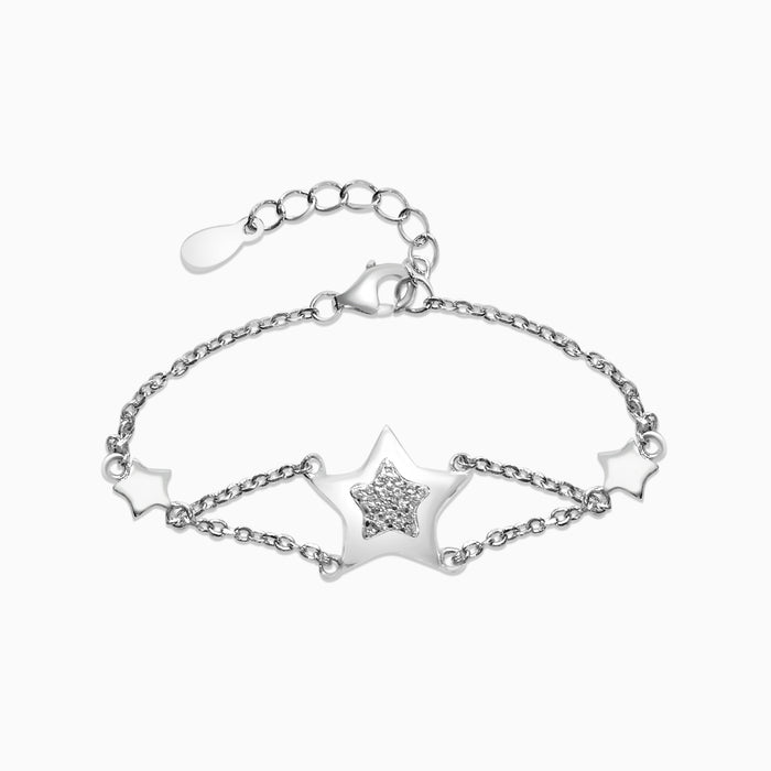 Silver Sparkling Alpha Star Bracelet