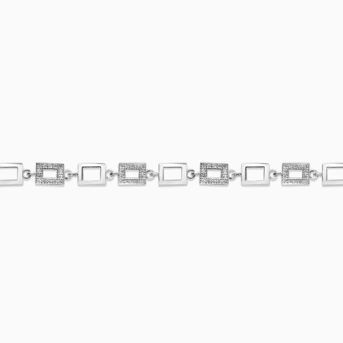 Silver Sparkling Canvas Trail Bracelet