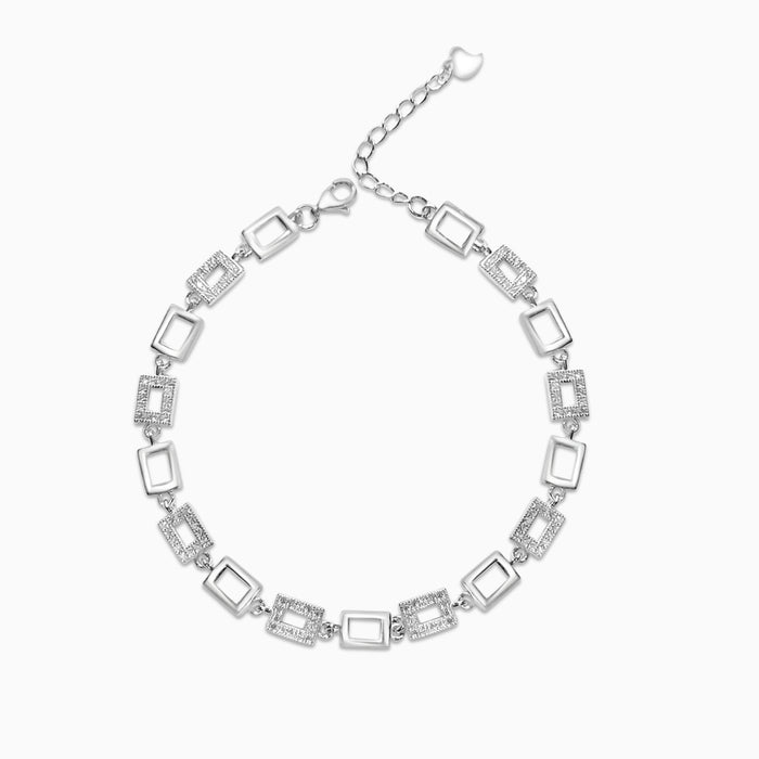 Silver Sparkling Canvas Trail Bracelet