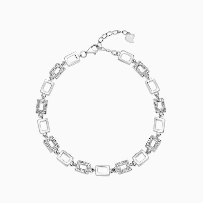 Silver Sparkling Canvas Trail Bracelet