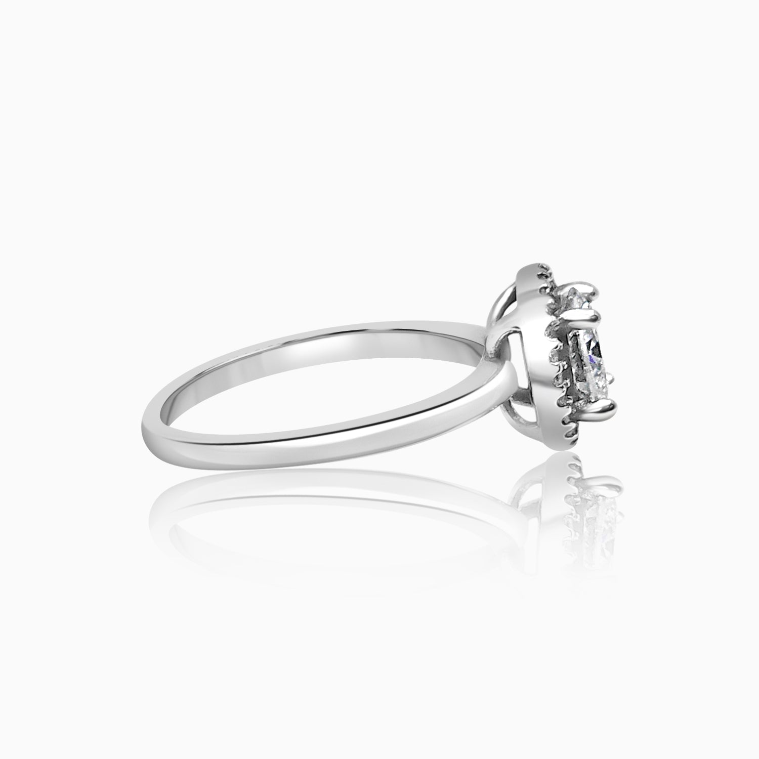 Silver Sparkling Quintess Solitaire Ring