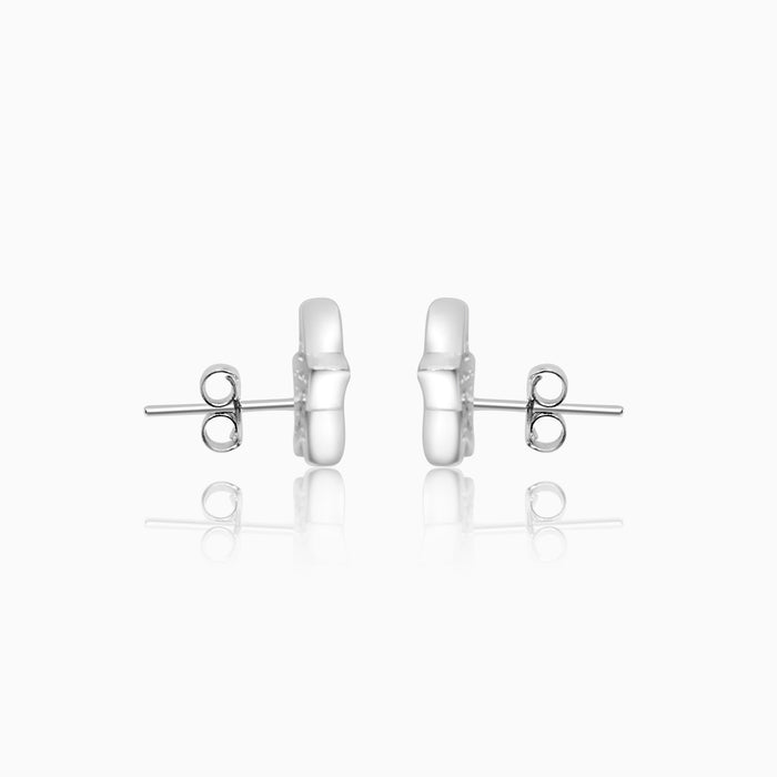 Silver Sparkling Mega Star Earrings
