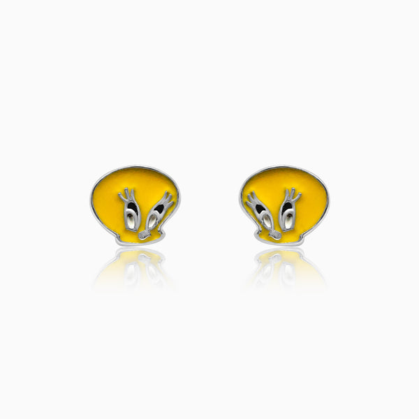 Silver Tweety Earrings