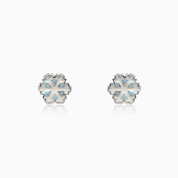 Silver Snowflake Earrings