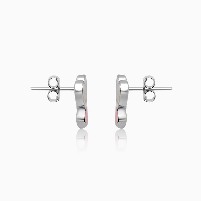Silver Pure Heart in Heart Earrings