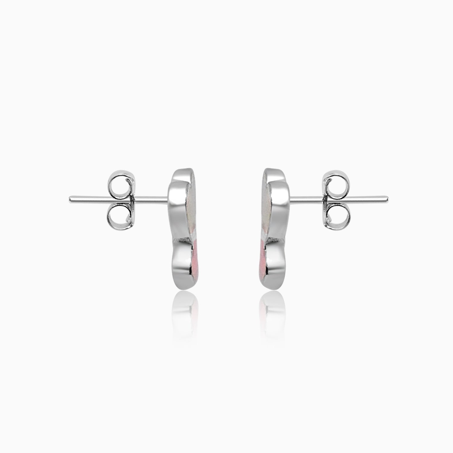 Silver Pure Heart in Heart Earrings