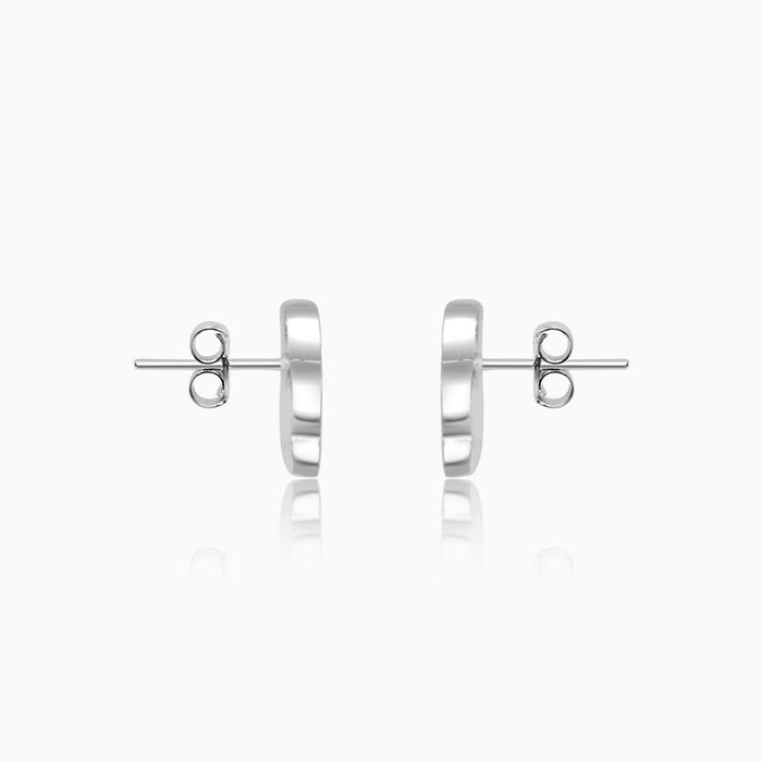 Silver Red Turtle Earrings