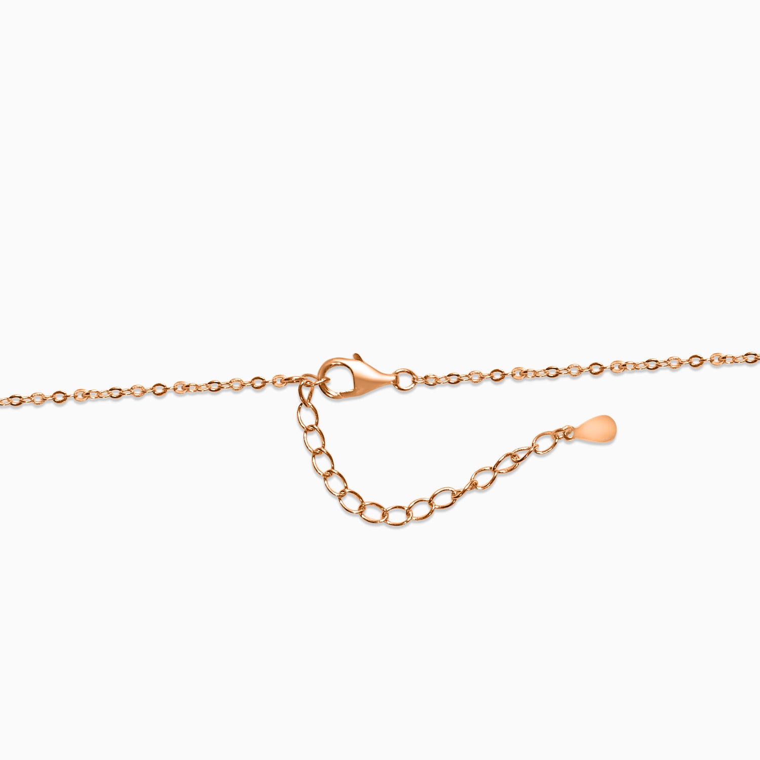 Silver Rose Gold Three Squares V Necklace