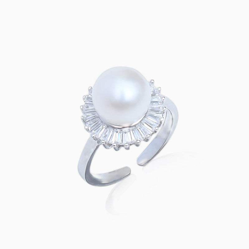 Silver Magnificient Majesty Pearl Ring