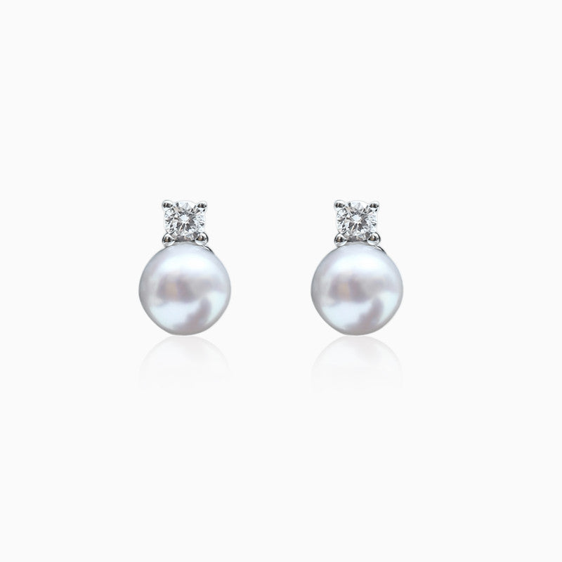 Silver Epitome Pearl Earrings