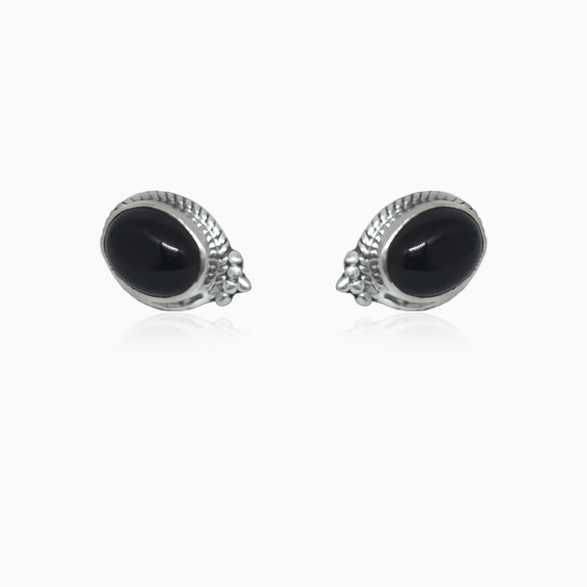 Silver Royal Onyx Earrings
