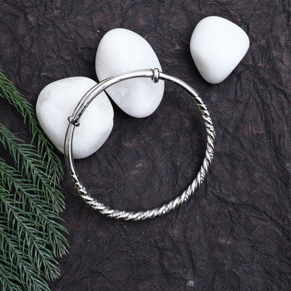 Silver Braided Adjustable Bracelet