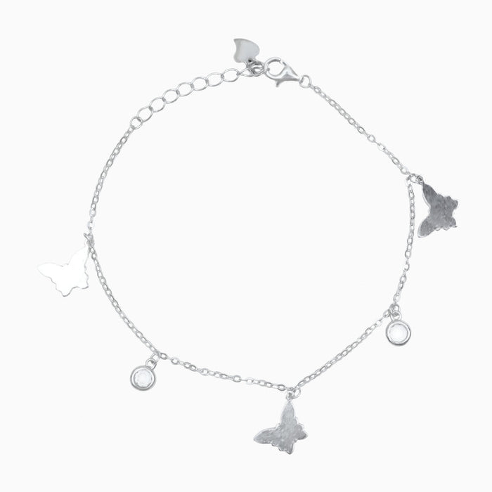 Silver Butterfly Charm Bracelet