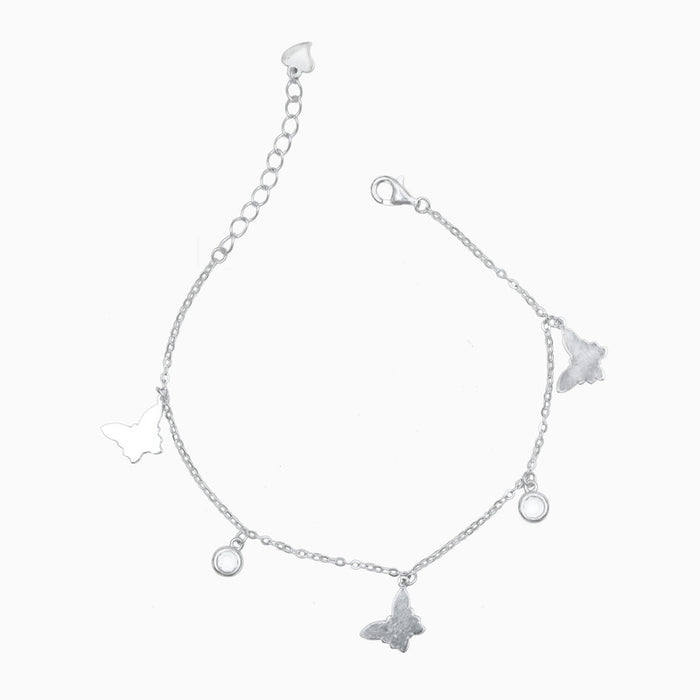 Silver Butterfly Charm Bracelet