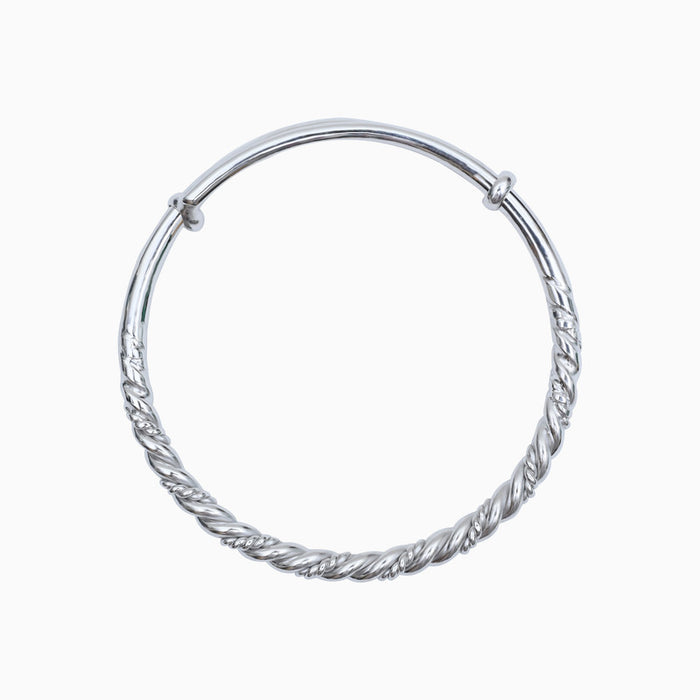 Silver Braided Adjustable Bracelet