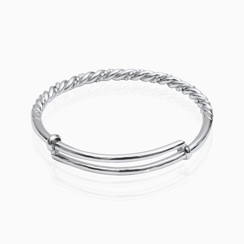 Silver Braided Adjustable Bracelet
