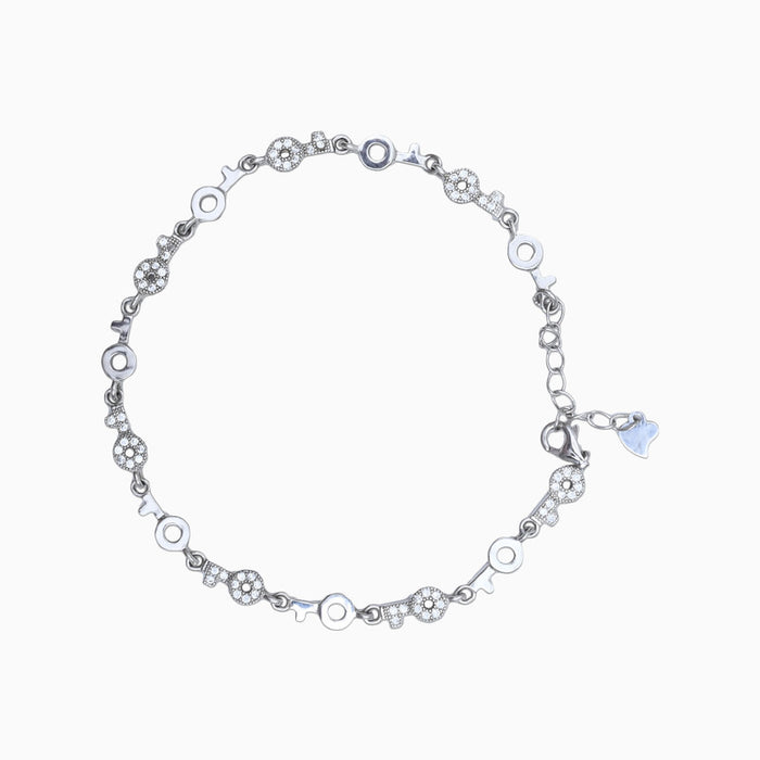 Silver Life Key Bracelet