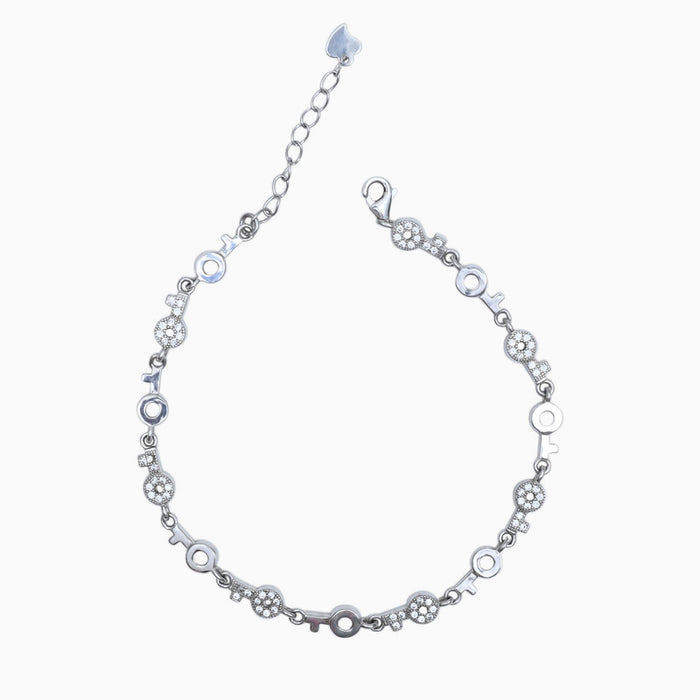 Silver Life Key Bracelet