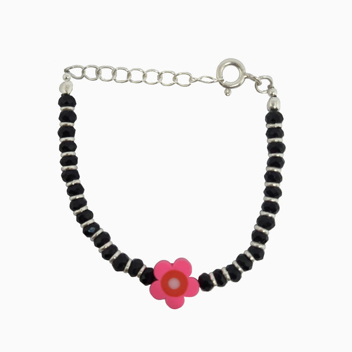 Silver Cherish Flower Infant Bracelet
