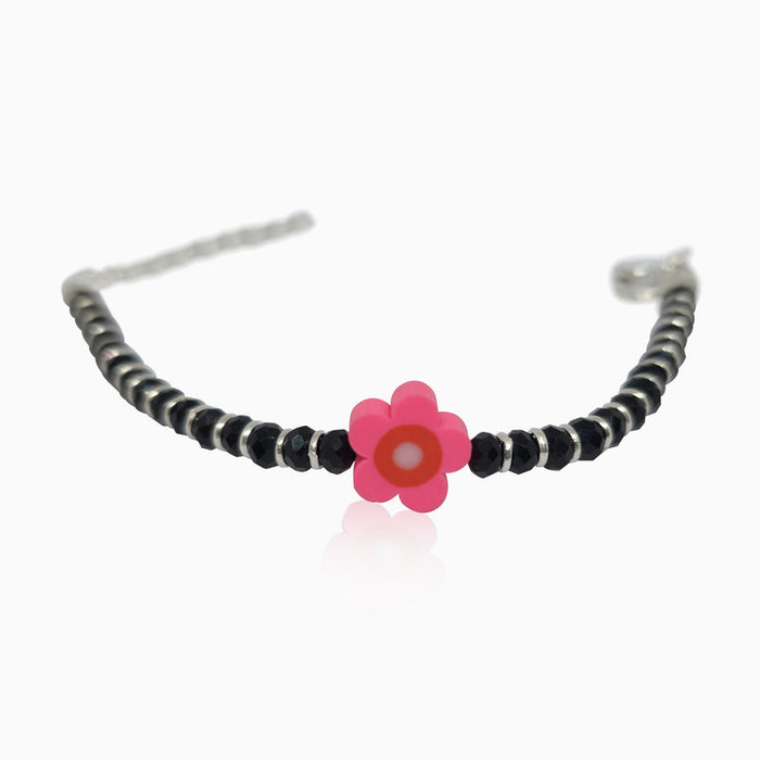 Silver Cherish Flower Infant Bracelet
