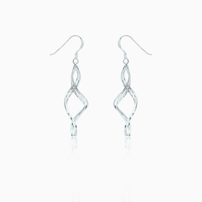 Silver Elegant Flow Earrings