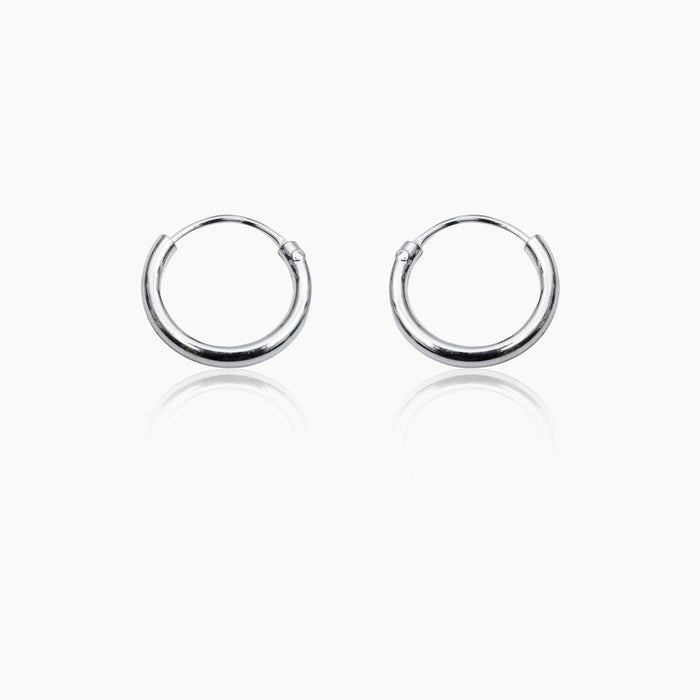 Silver Classic Micro Hoop Earrings