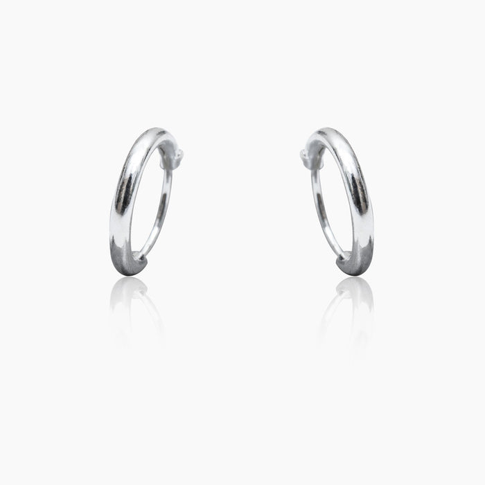 Silver Classic Micro Hoop Earrings