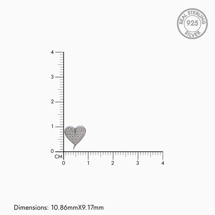 Silver Classic Heart Stud Earrings