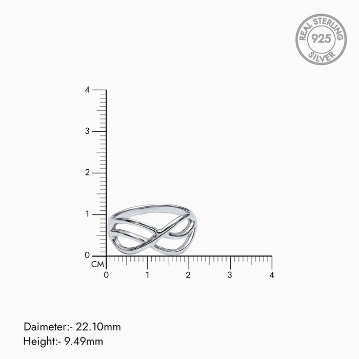 Silver Dual Infinity Ring