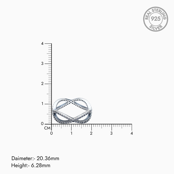Silver Contineous Infinity Ring