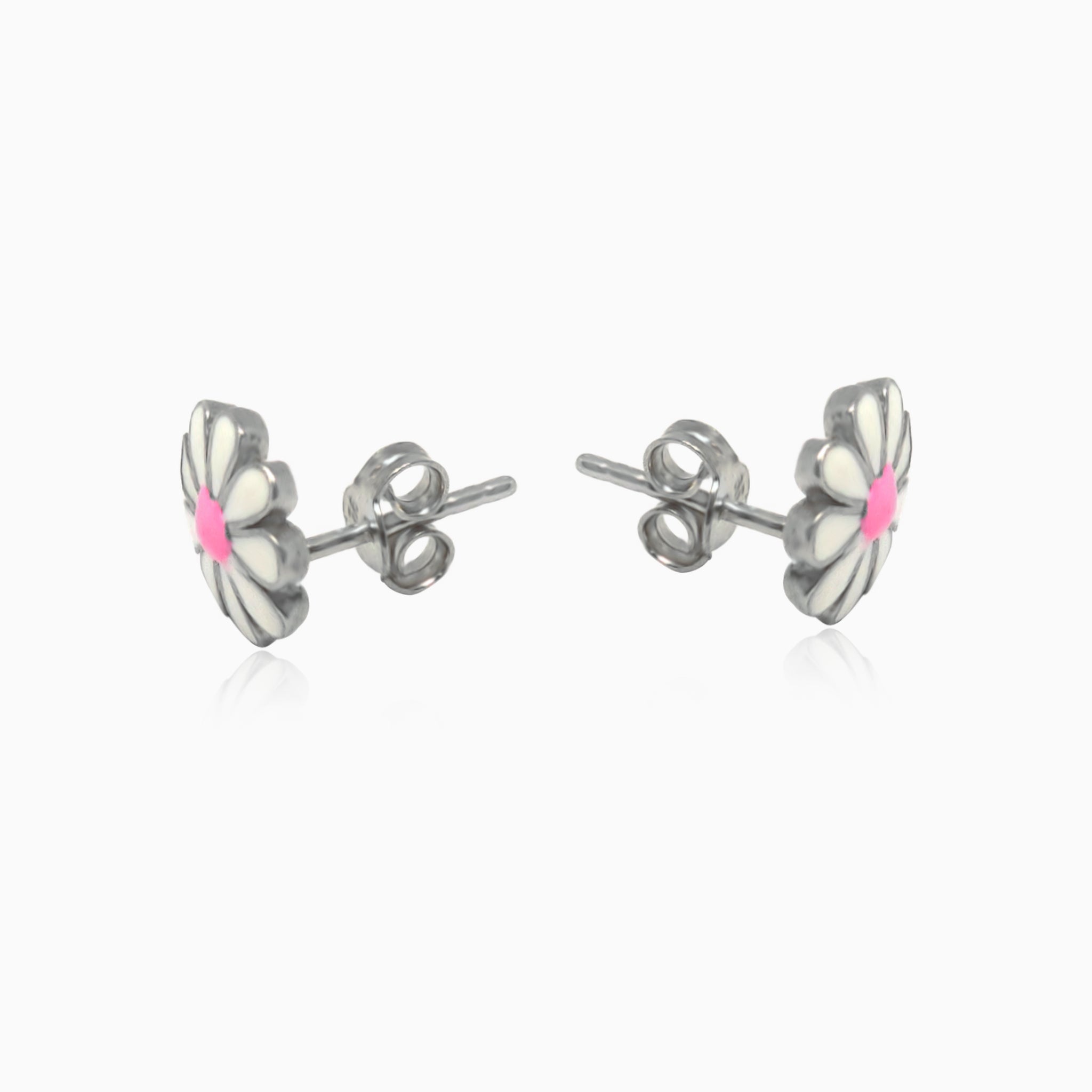Silver Morning Flower Earrings