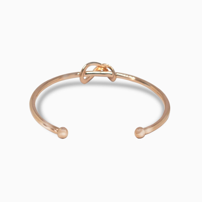 Silver Rose Gold Infinity Bangle