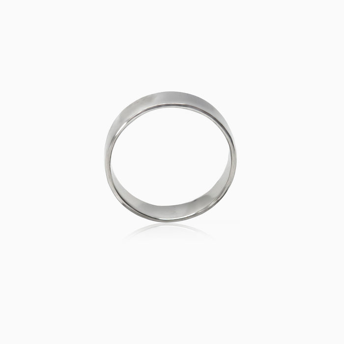 Silver 5mm Unisex Band Ring
