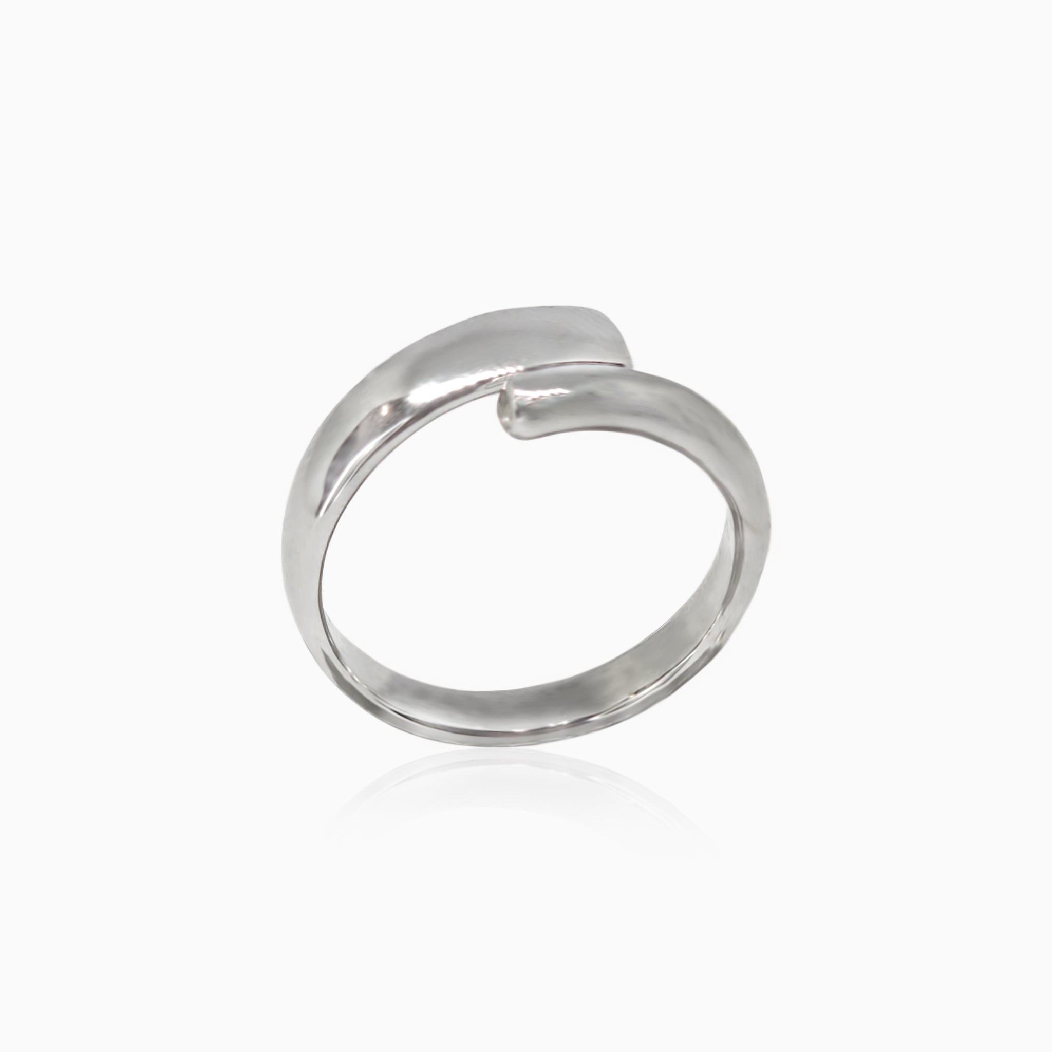 Silver Adjustable Unisex Line Ring