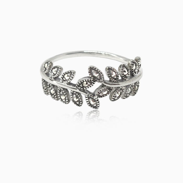 Silver Leaves Ring