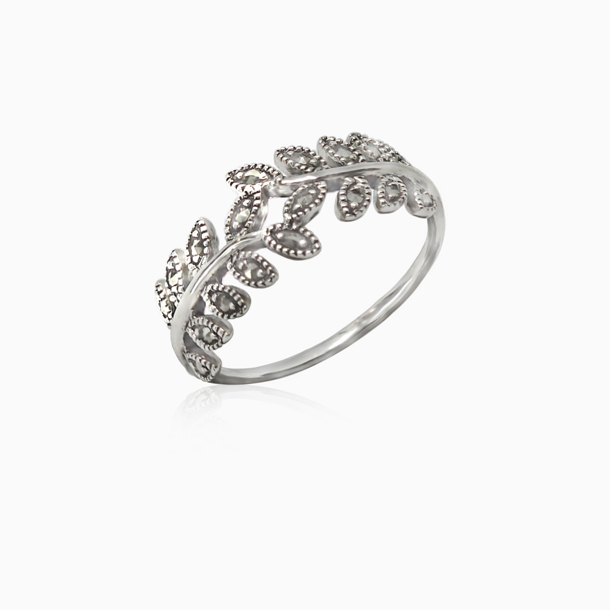 Silver Leaves Ring