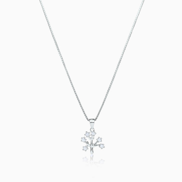 Silver Sparkling Tree of Life Pendant