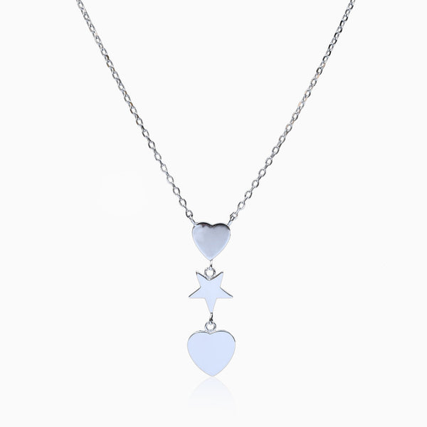 Silver Dangling Hearts Bracelet
