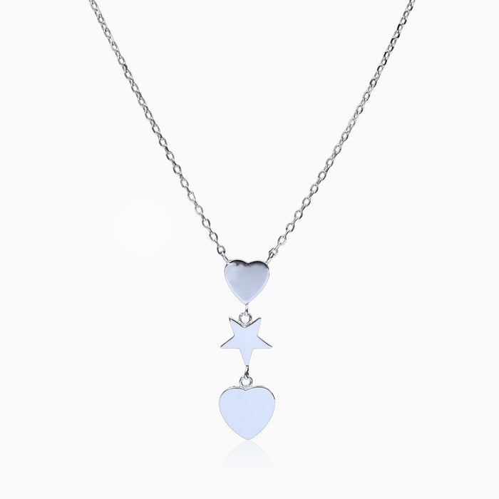 Silver Dangling Hearts Bracelet