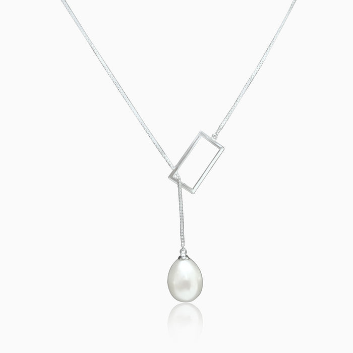 Silver High Canvas Pearl Pendant