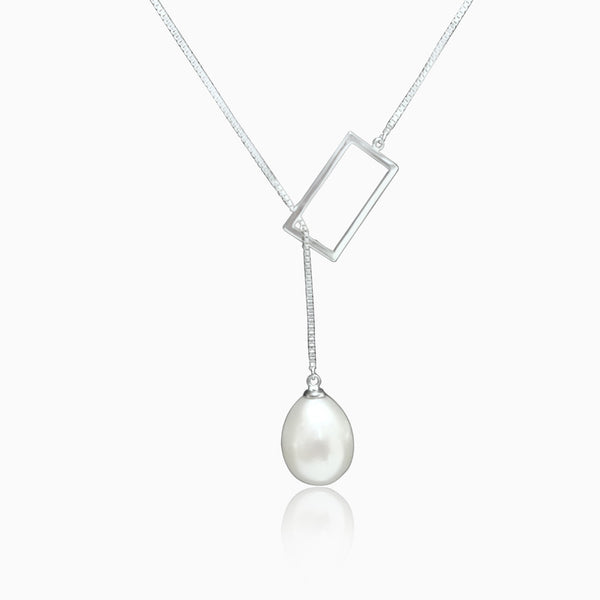 Silver High Canvas Pearl Pendant