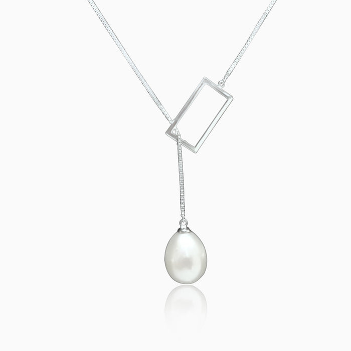 Silver High Canvas Pearl Pendant